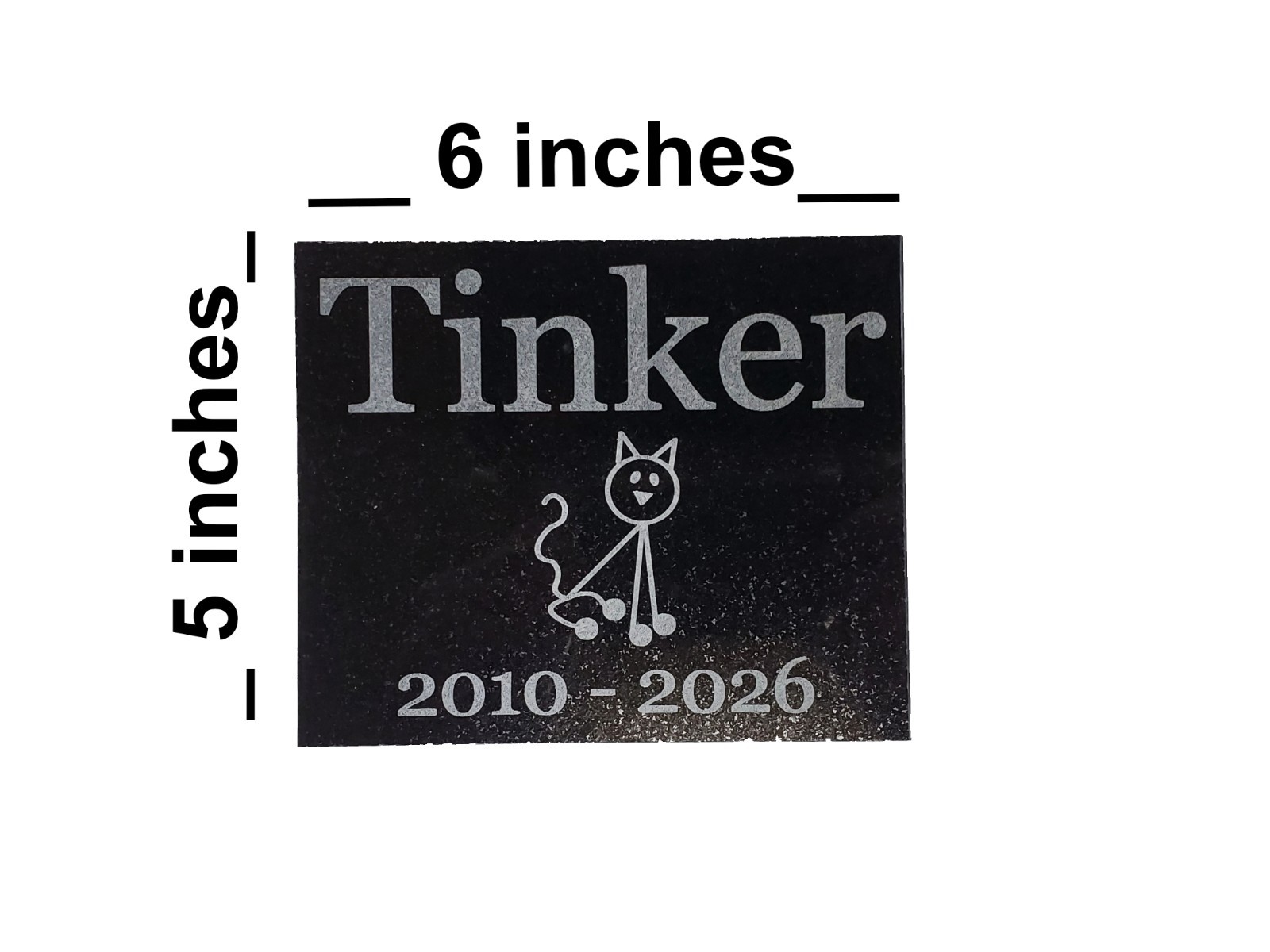 Personalized Cat Memorial Stone Plaque: Pet Loss Gift Garden Grave Marker A1