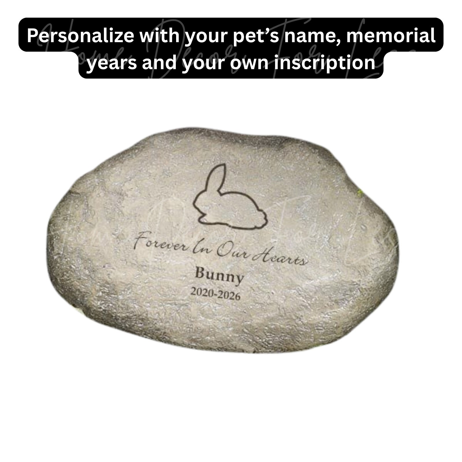 PERSONALIZED Pet RABBIT Memorial Grave Marker Engraved Garden Stepping Stone