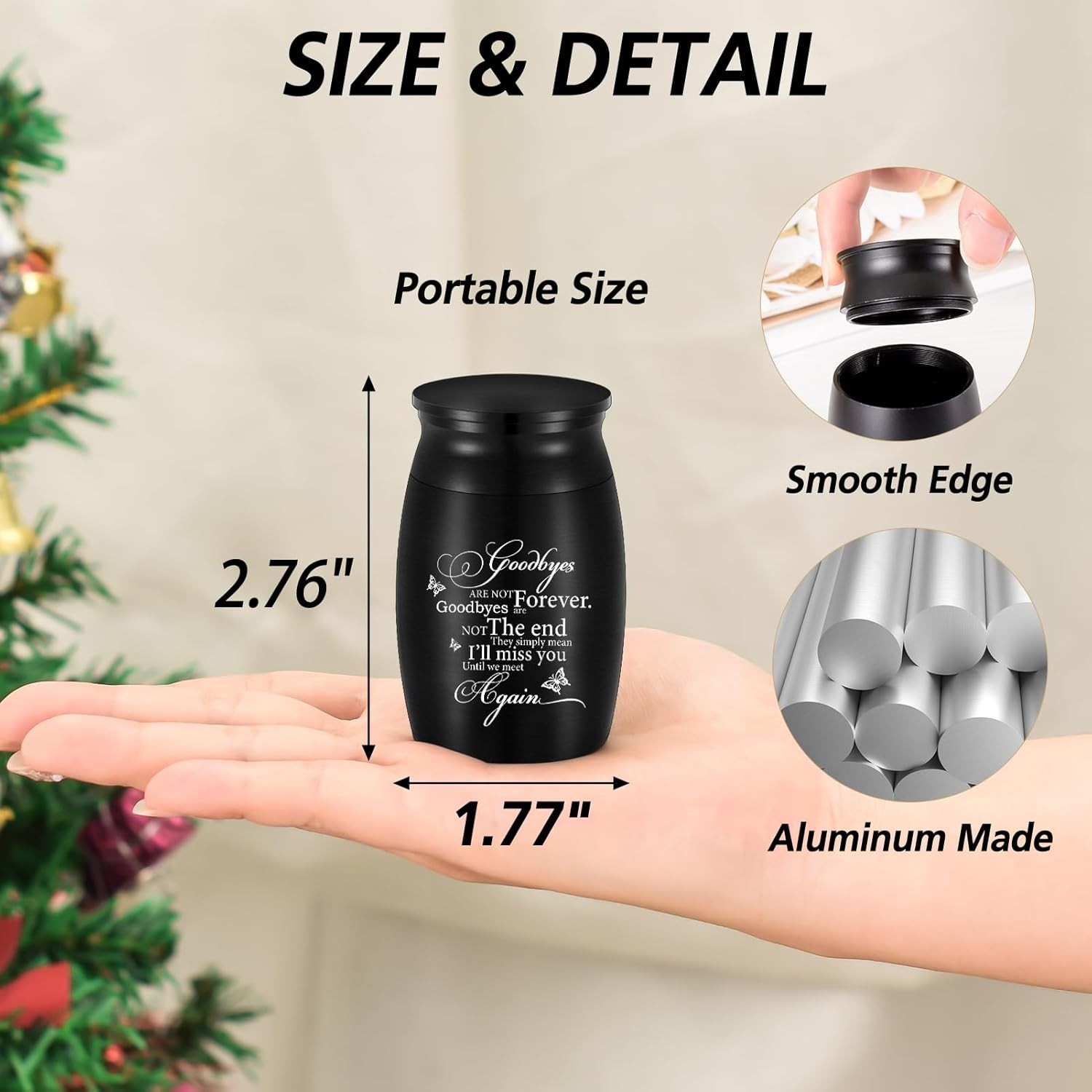 Small Urns for Human Ashes Keepsake – 3 Inches Butterfly Mini Cremation Funer…
