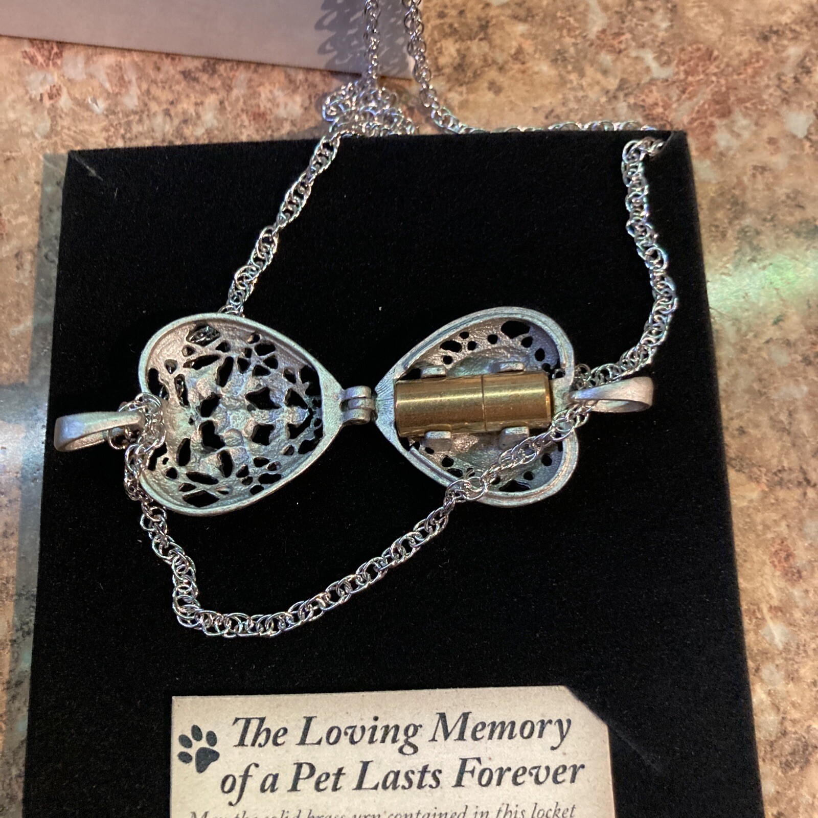 Cathedral Art Abbey & CA Gift Pet Memorial Loving Locket with Vial For Ashes