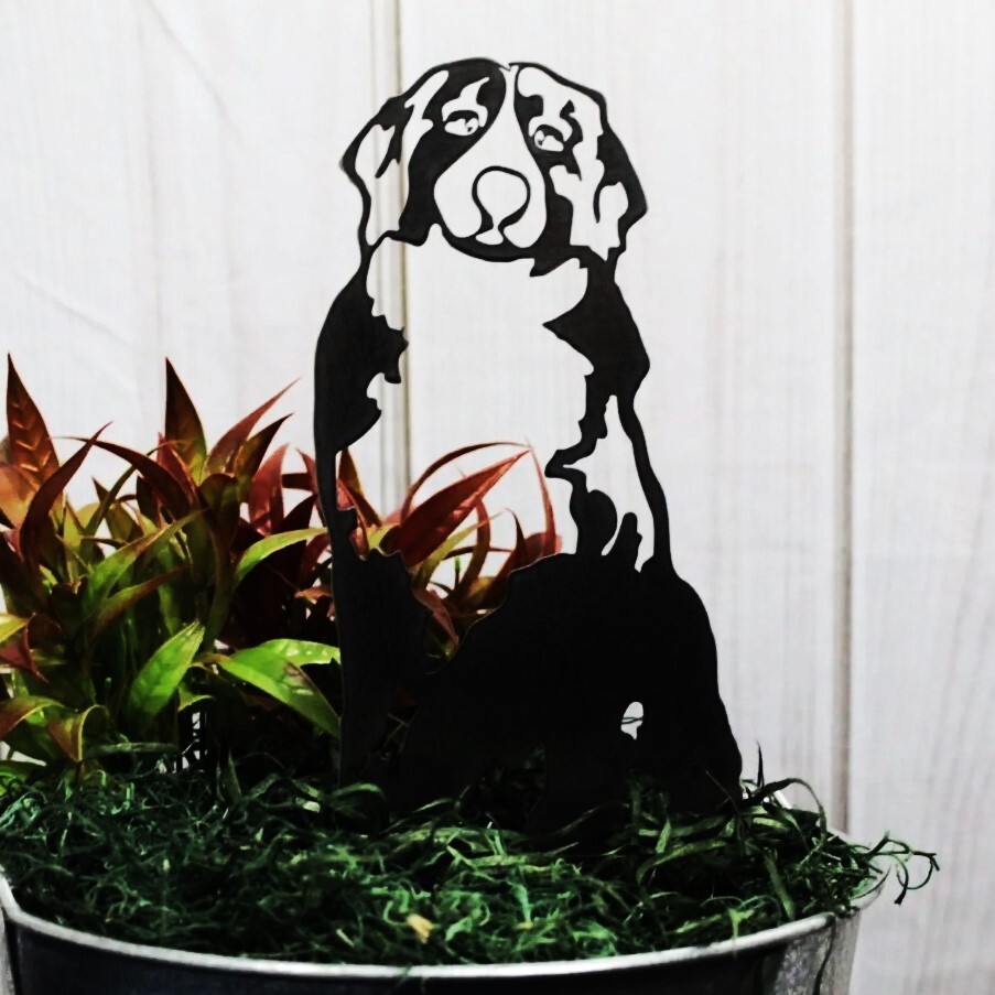 Swiss Mountain Dog Black Metal Silhouette