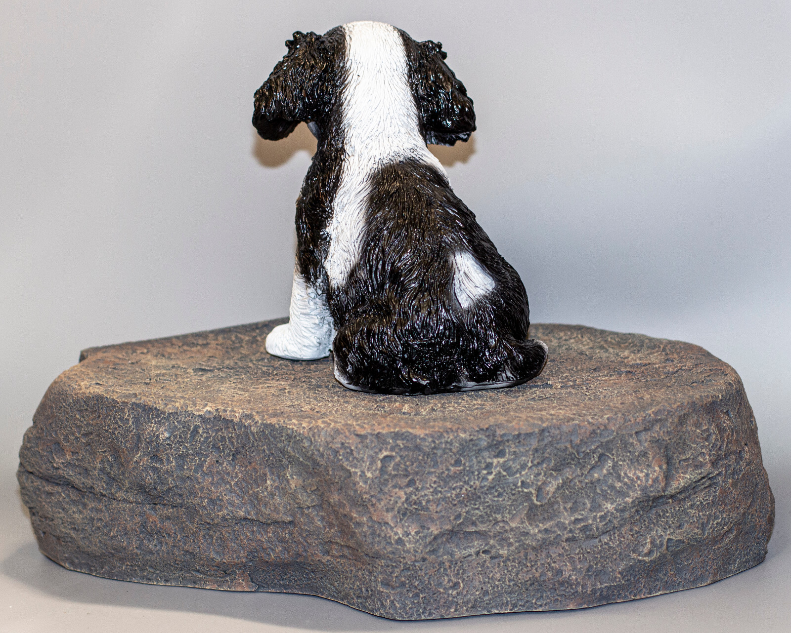 Cocker Spaniel Urn Pet Ashes Memorial Headstone Marker Figurine Dog Grave Decor