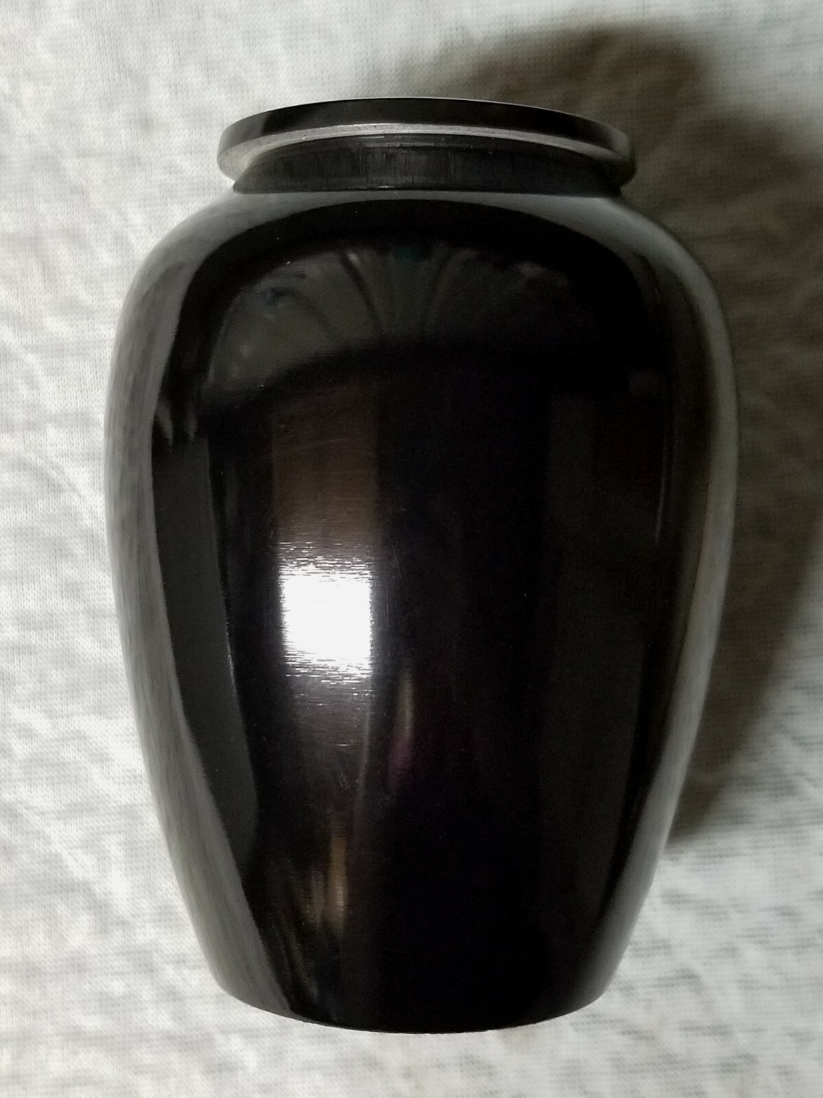 BLACK Zoophilous SMALL Aluminum Vase Style Urn Pet Ashes