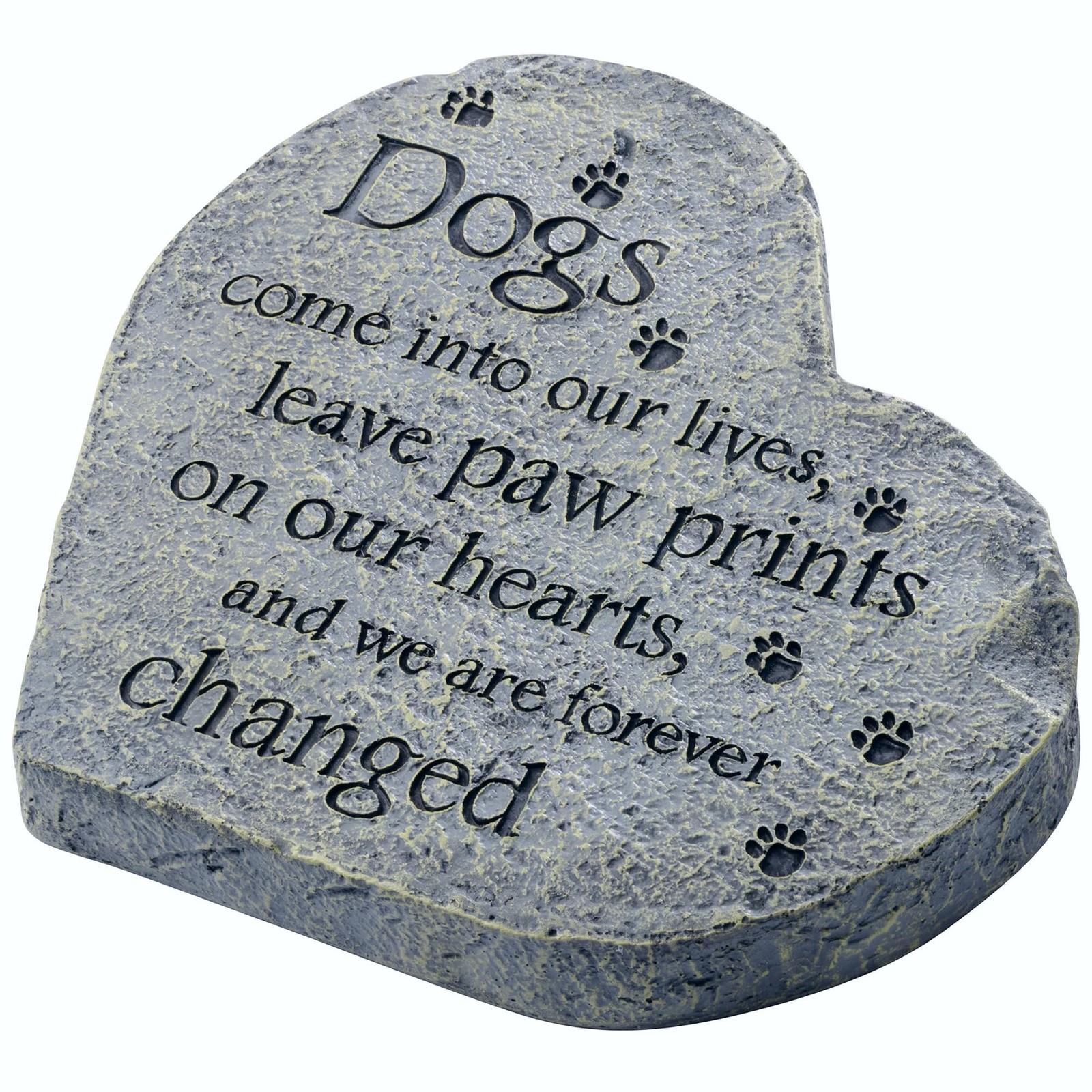 Dog Speak Pet Memorial Stone – Dogs Come Into Our Lives and Leave Paw Prints …