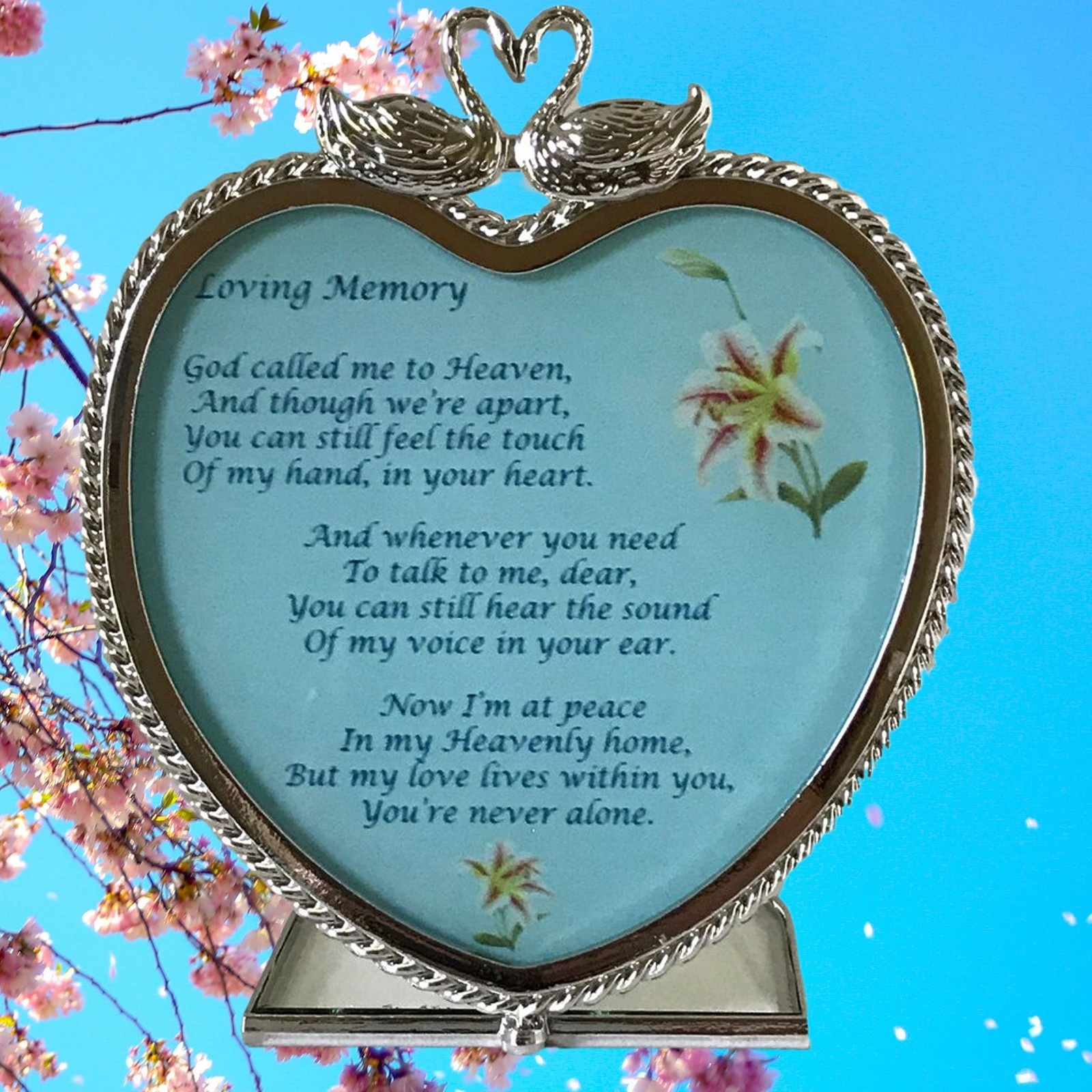 Sympathy Gift Memorial Candle Holder – in Loving Memory Heart Tealight Hol