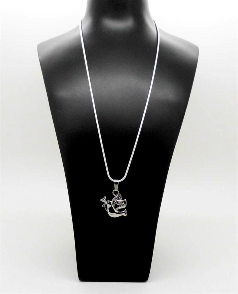 Christian Holy Spirit Peace Dove With Olive Branch Memorial Keepsake Urn Pendant