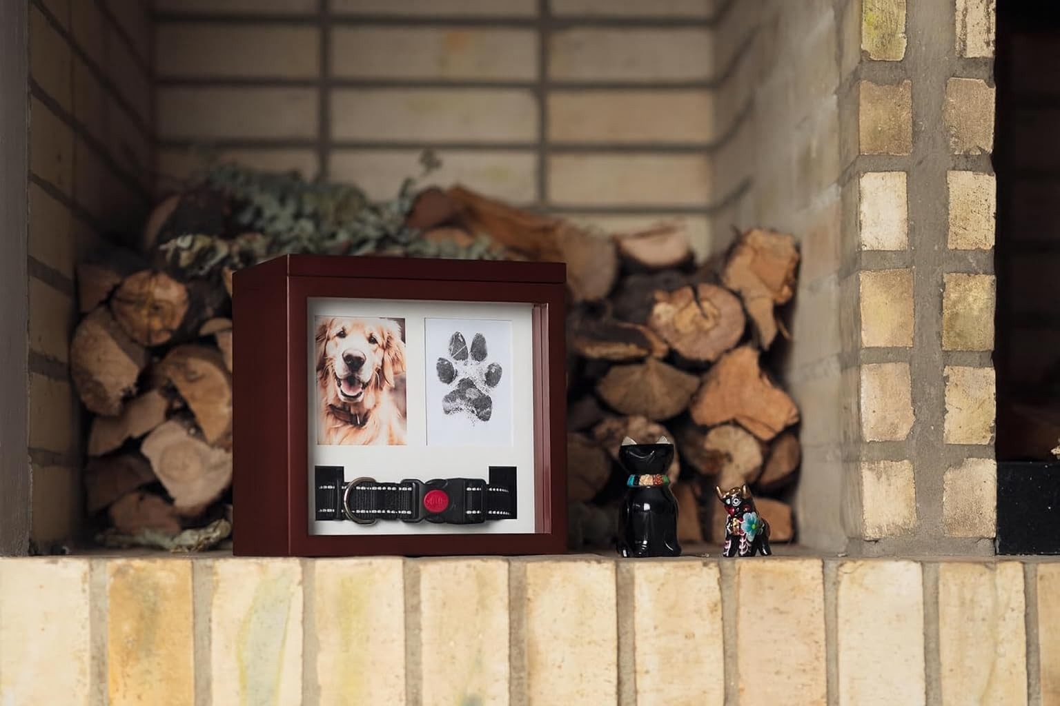 Large Dog Urn for Ashes, 4 Customizable Displays with Paw Print Ink Kit, 8.5x…