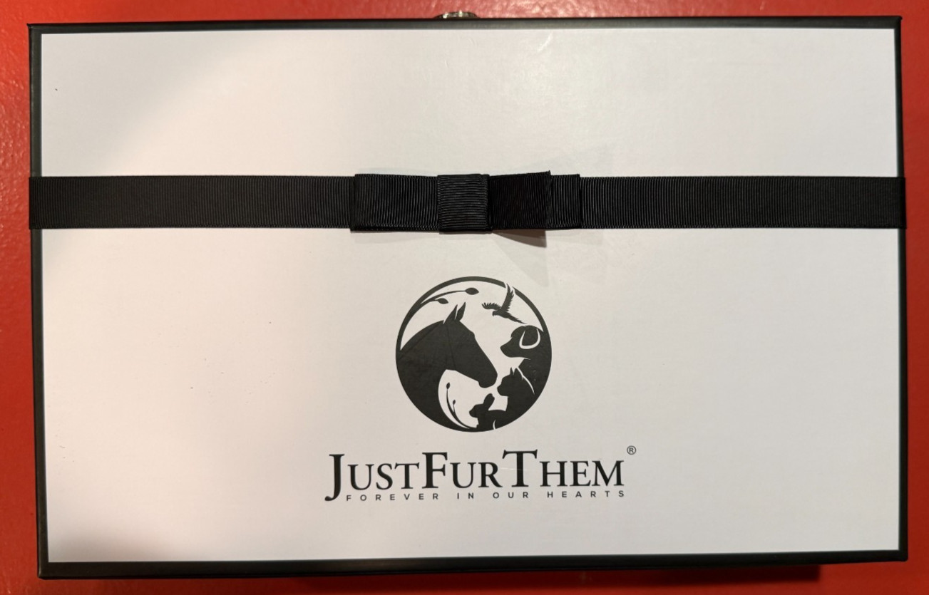 Pet Memorial Urn Photo Frame Dog Cat Ashes Remembrance Stone Just Fur Them Grave