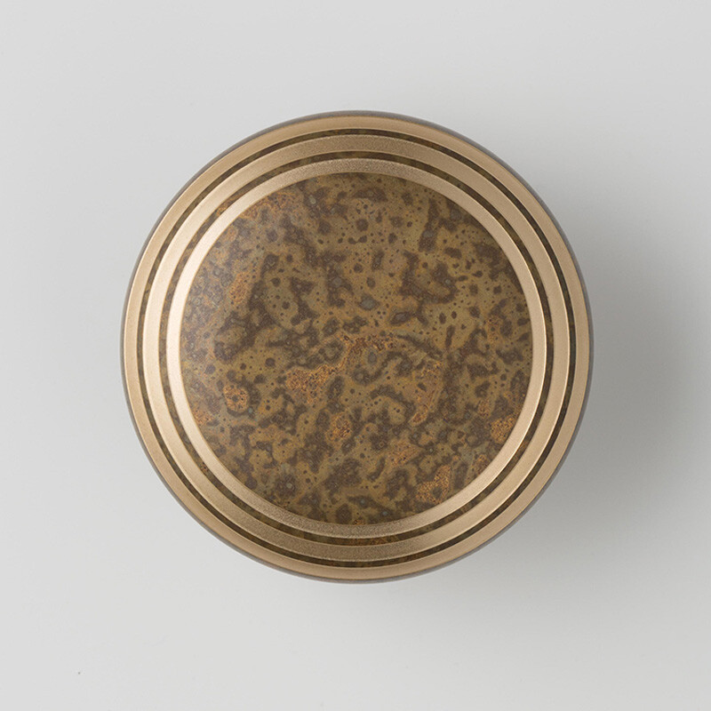 Kanata Burnt Umber Small Keepsake Urn for Human Ashes Brass