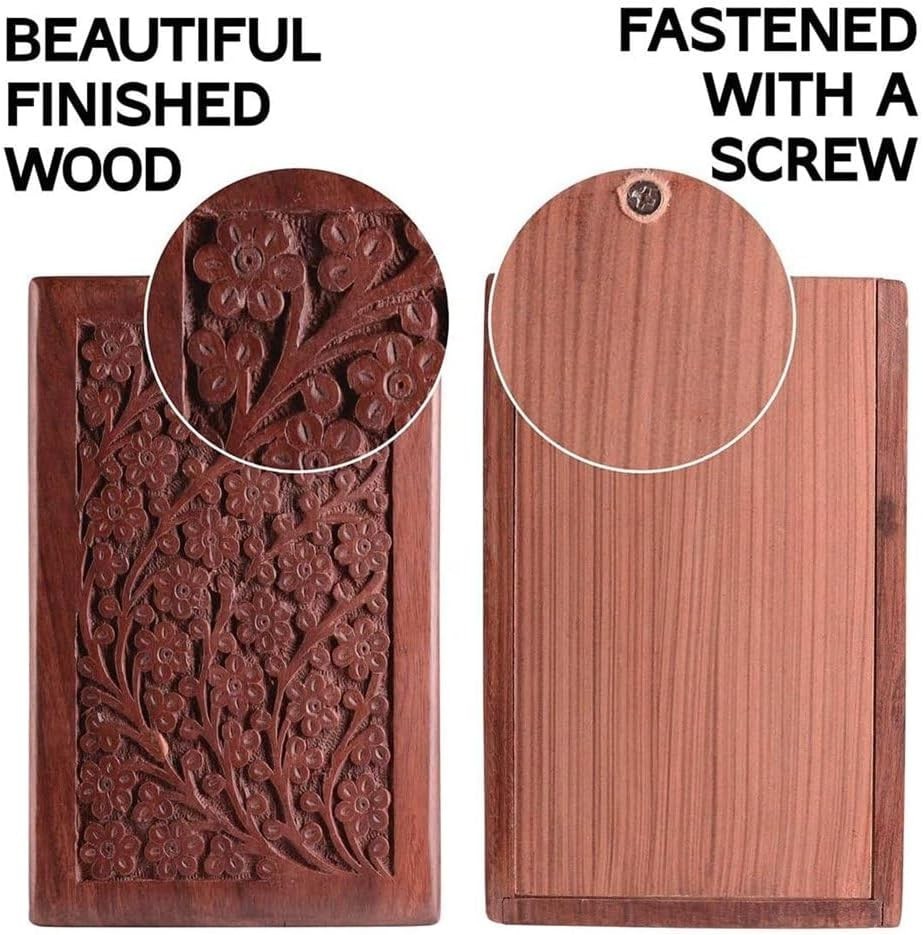 Rosewood Cremation Urn Handcrafted Wooden Urn Box for Human Ashes (XX-Large Box)