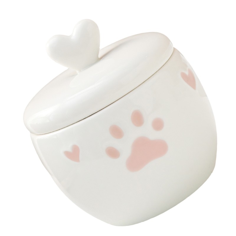 Small Ceramics Pet Ashes Sealing Box Engraves Memorial Keepsakes Cats or Dogs
