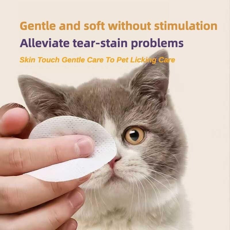 Pet Eye Wipes, 200 Wipes Can Pet Eye CleaningWipes, Tear Stain Removing Wipe, P