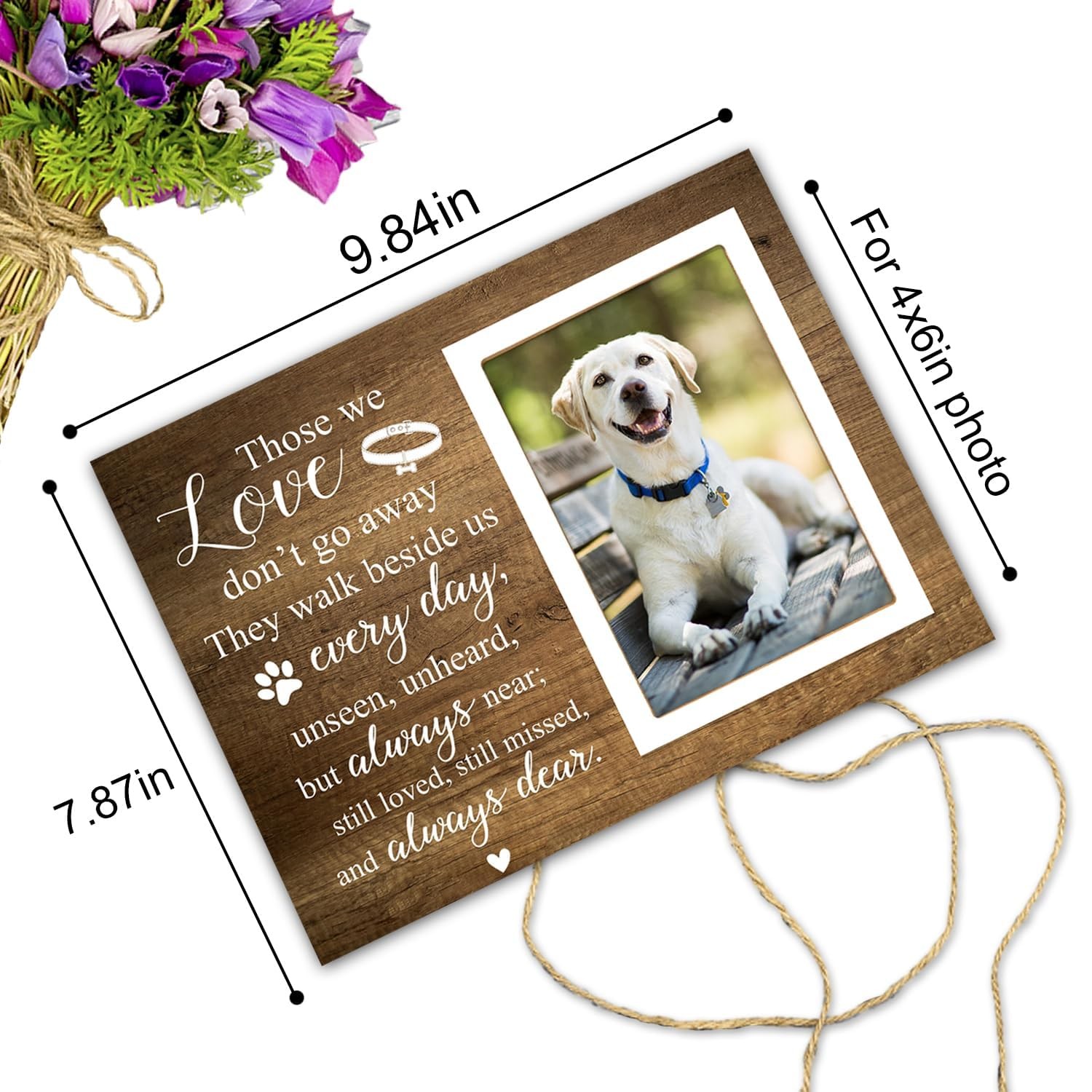 Memorial Picture Frame, Pet Picture Frame, Sympathy Gifts for Loss of Loved P
