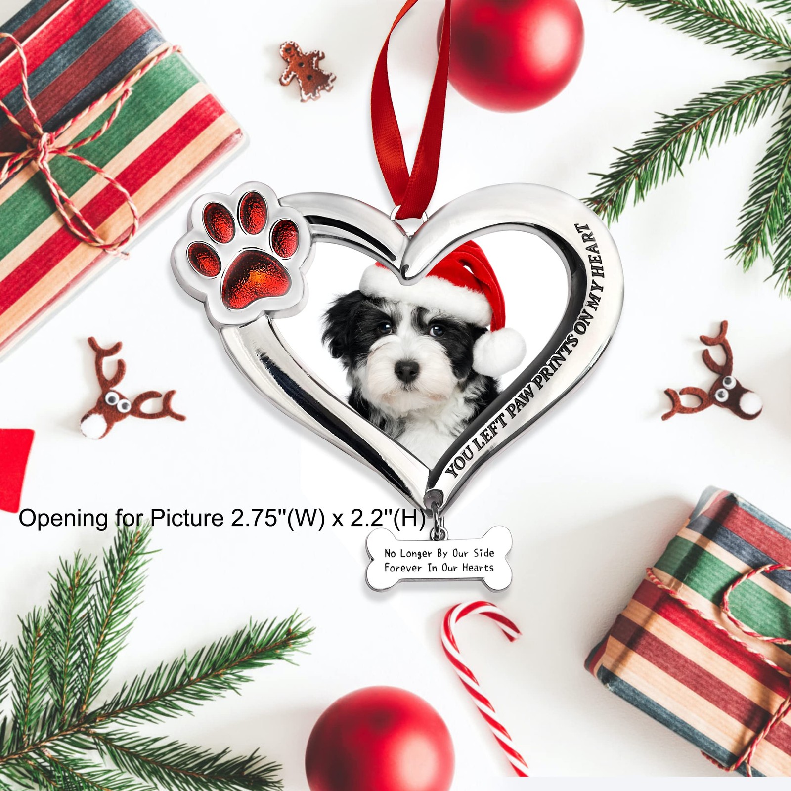 Personalized Pet Memorial Photo Ornament – Dog Cat Picture Ornament for Chris…