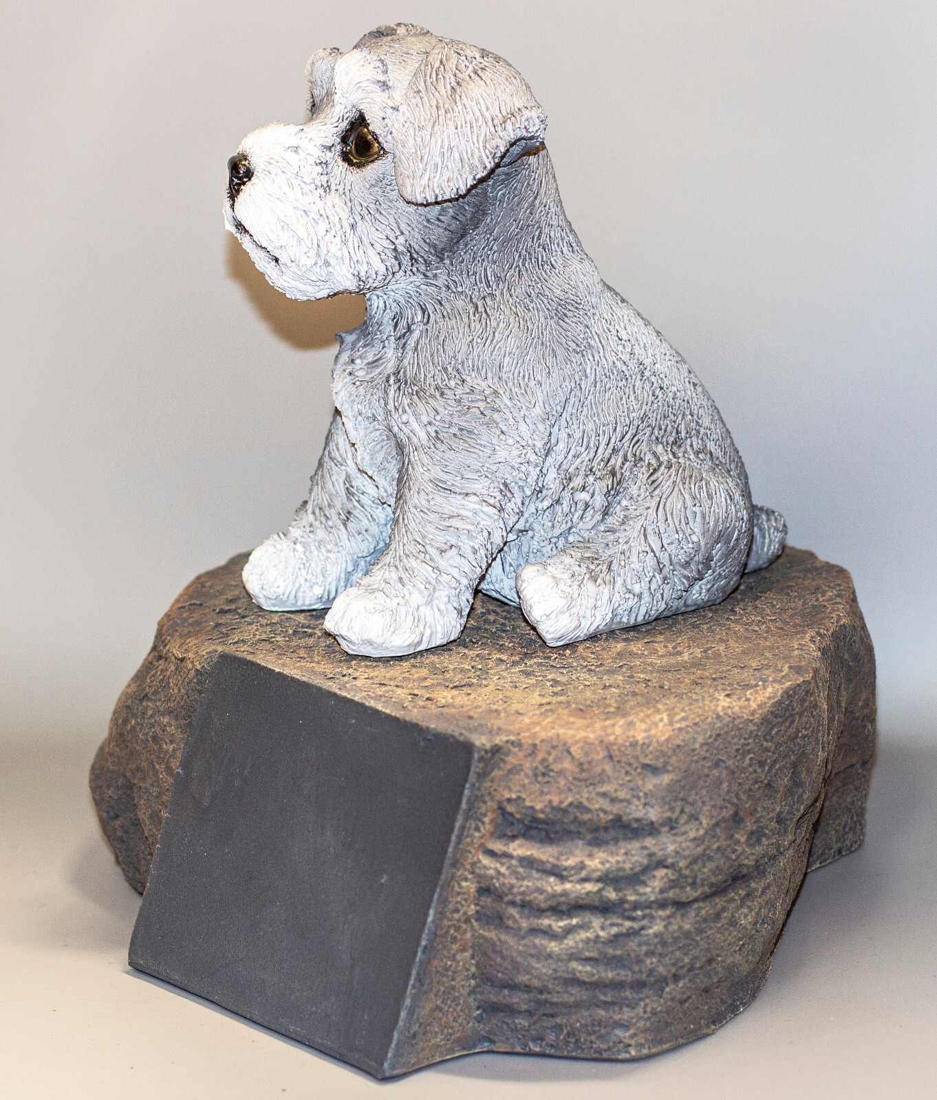 Schnauzer Urn Pet Ashes Holder Memorial Stone Burial Casket Cremation Statue Dog