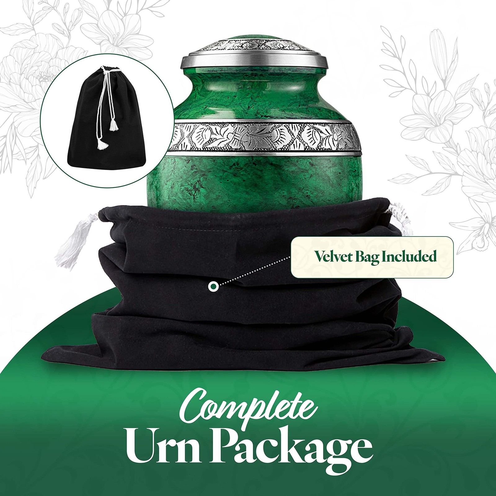 GSM Brands Cremation Urn Holds Adult Human Ashes – Large Handcrafted Funeral …