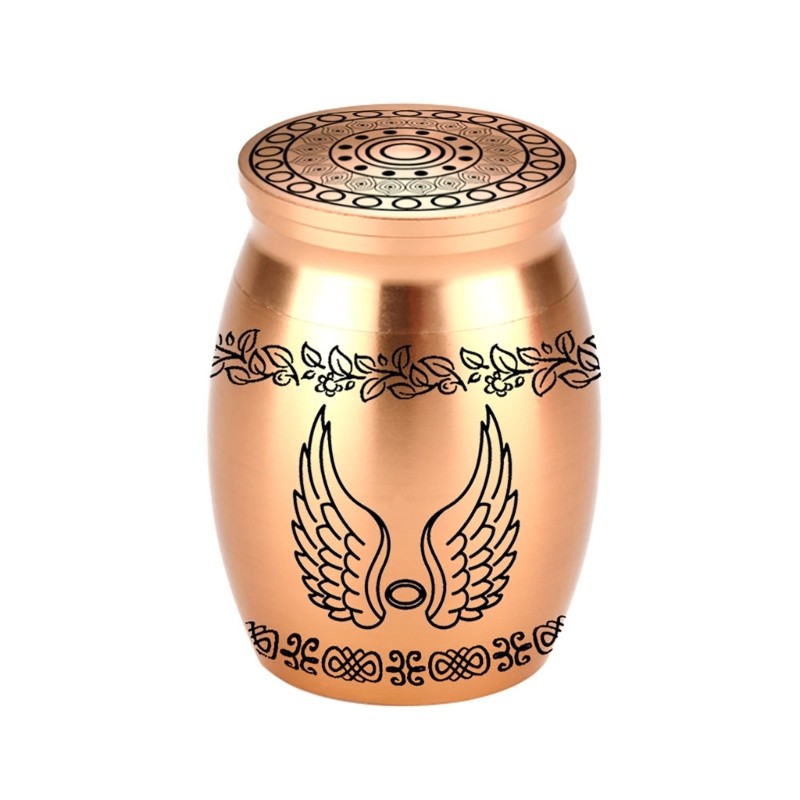 Angelic Wing Dog Urn Jar Small Pet Cremation Urns Container Memorial Ashes