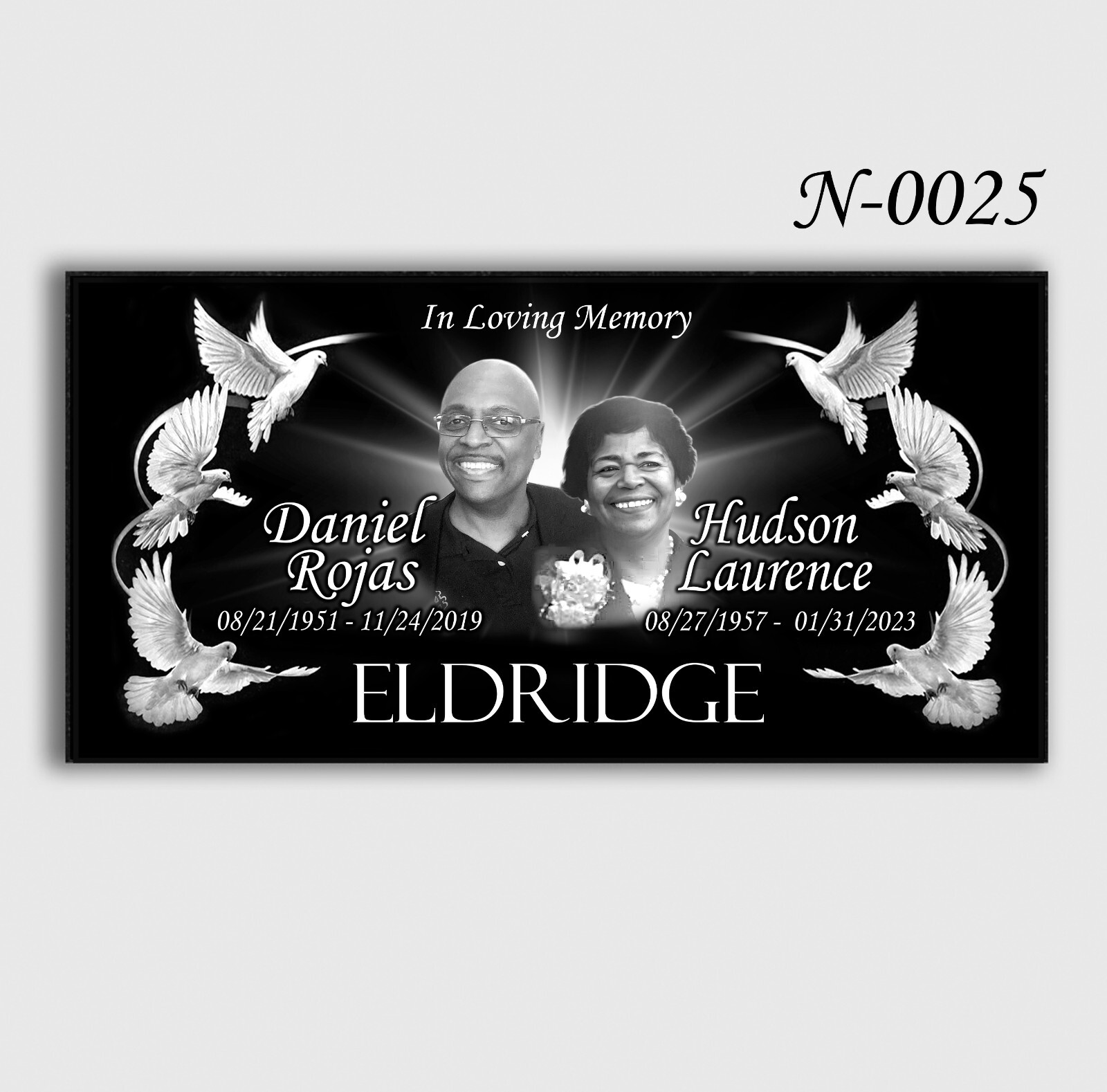 16″х8″х3″ inch Large Pet Headstone  Diamond Engraved on the Grave Marker Granite