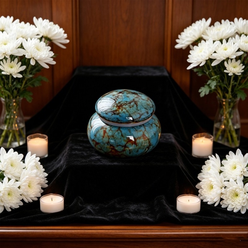 Ceramic Pet Cremation Box Ashes Container Keepsakes Gift Memorial Urn For Ashes