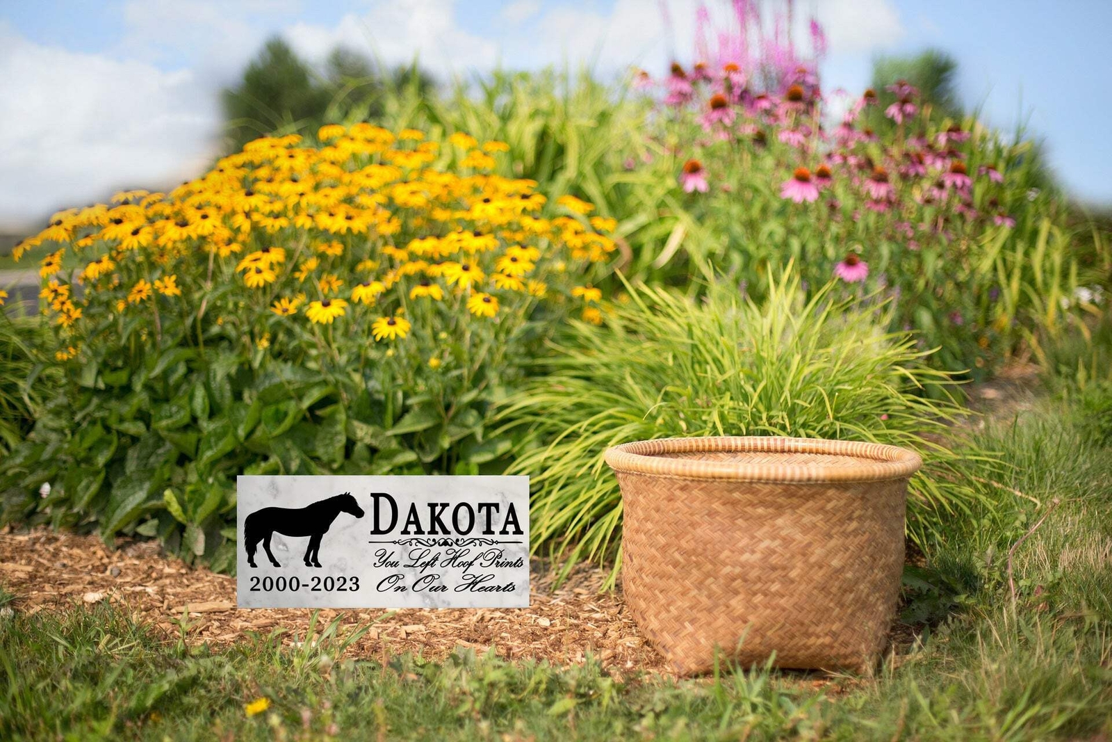 Pony Memorial Stone Horse Equine CUSTOM Garden Remembrance Stone for Outdoors or