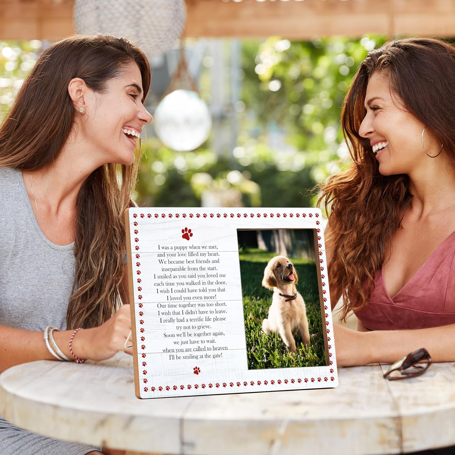 Pet Memorial Picture Frame, Remembrance Photo Frame for Dogs & Cats, Sympathy Gi