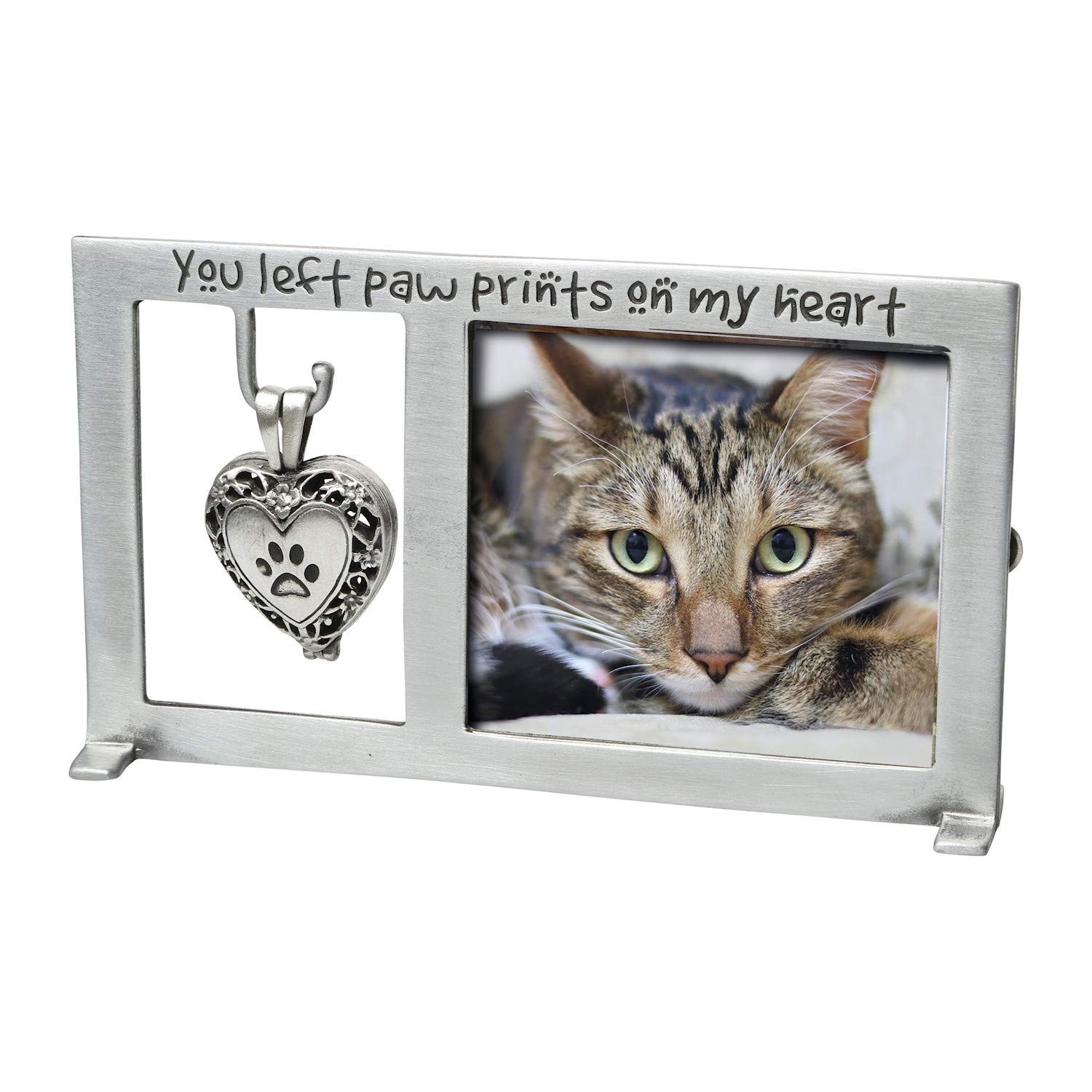 Cathedral Art Paw Prints on My Heart Pet Memorial Picture Frame, 2.25-inch by…