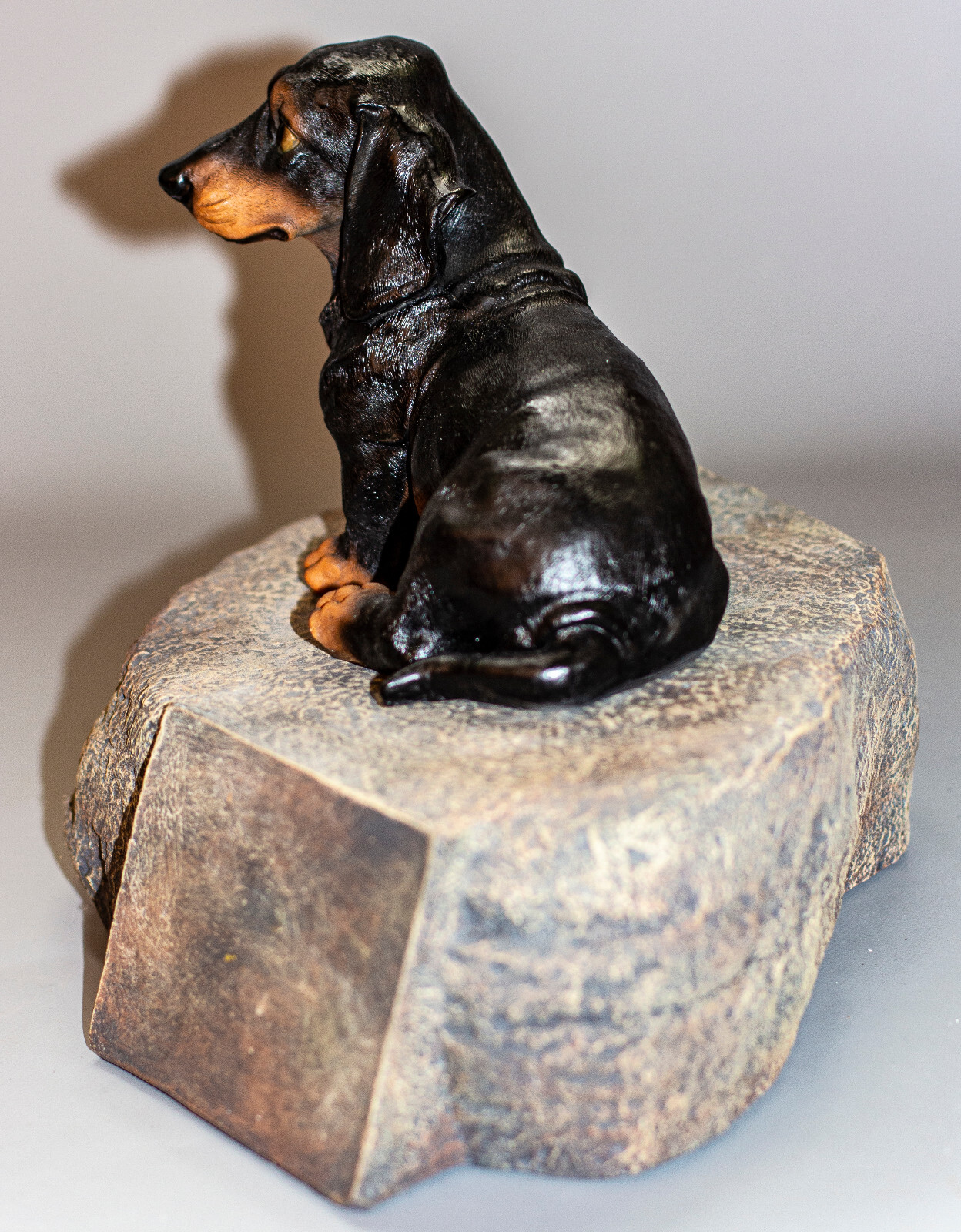 Dachshund Urn Pet Ashes Memorial Tombstone Cremation Dog Sculpture Grave Marker