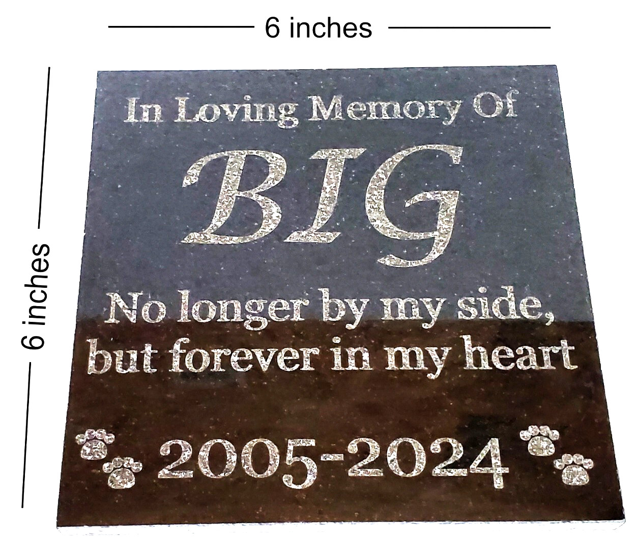 Pet Memorial Grave Stone Garden Marker for Dog or Cat Personlized Headstone d3