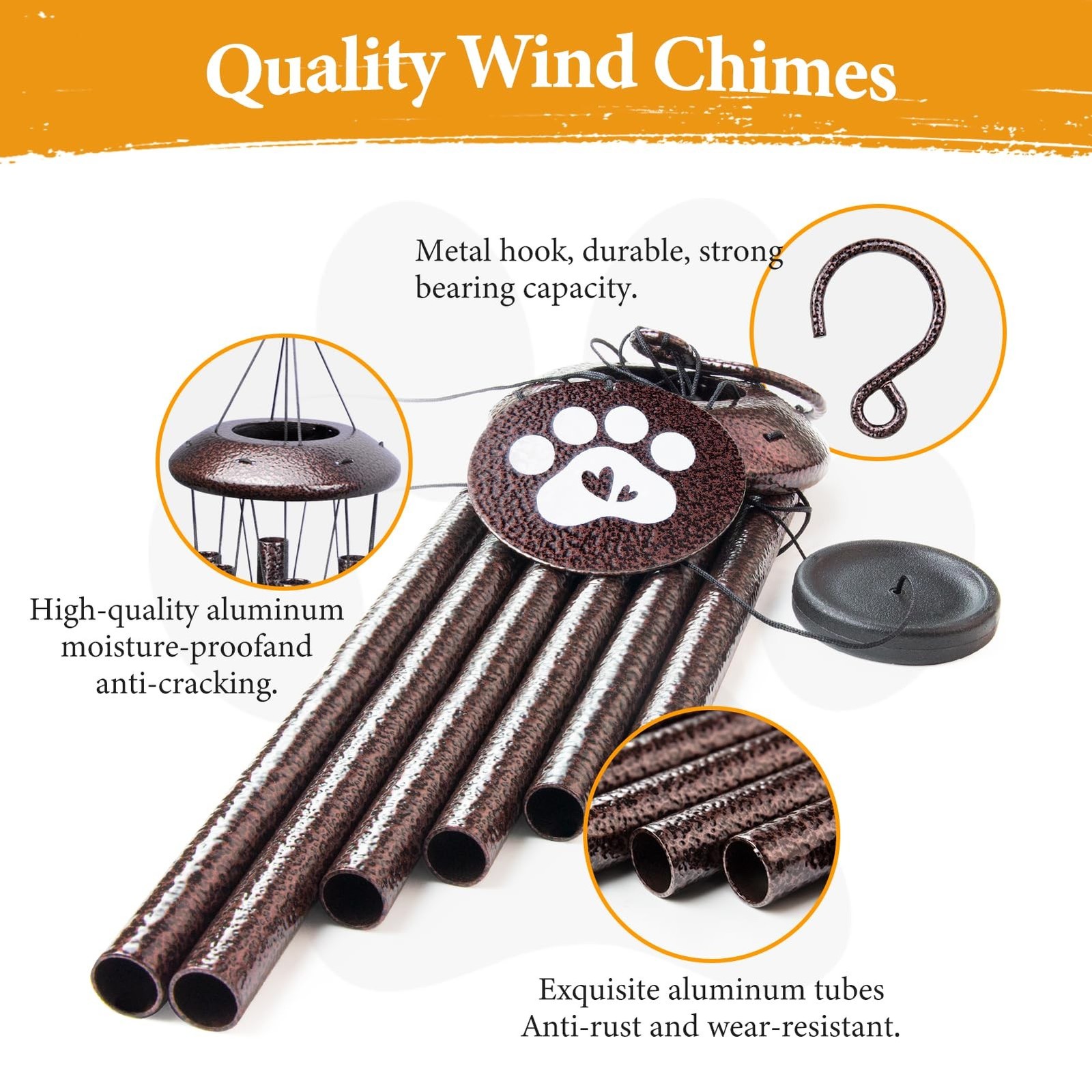 Pet Memorial Gifts for Loss of Dog, 25 inch pet Memorial Wind Chimes, Loss of…