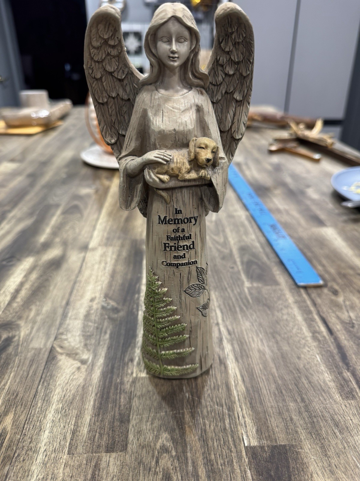 In Memory of a Faithful Friend Dog Memorial Angel Figurine, Pet Loss Gift