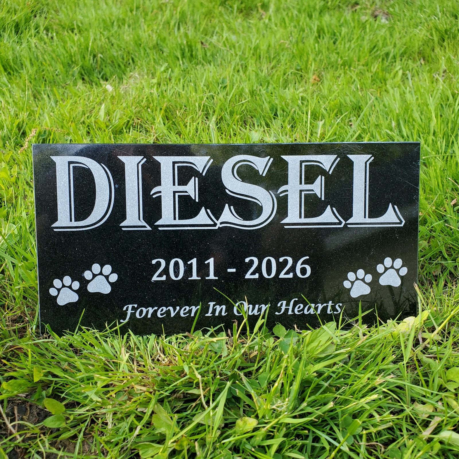 Grave Marker Headstone Garden Pet Loss Memorial Burial Stone Granite Plaque t24