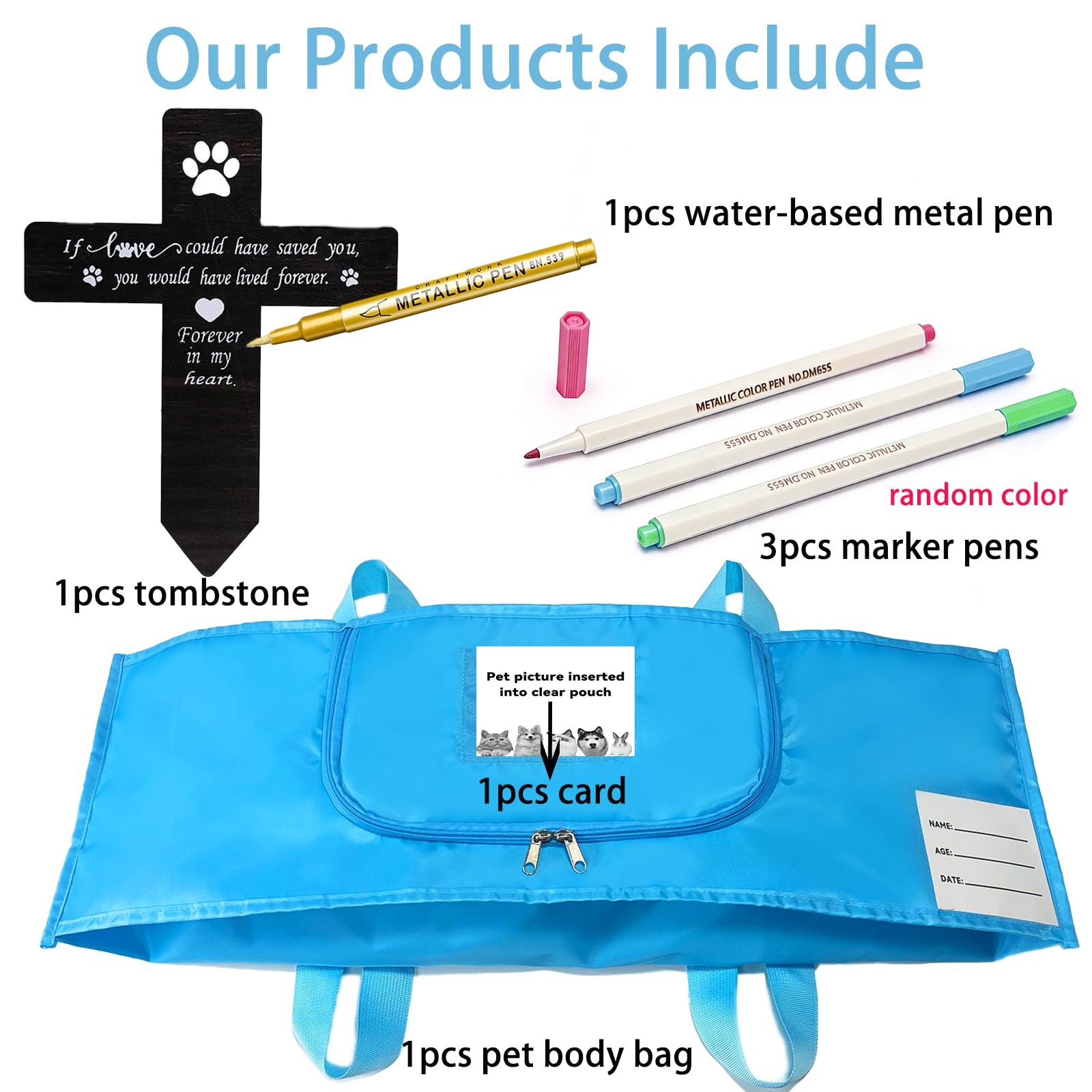 Eco-Friendly Pet Casket Body Bag, Pet Burial Box with Dignity, Dog Casket for Bu