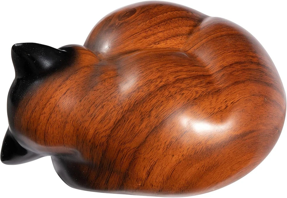 Sleeping Cat Resin Urn for Ashes – Pet Cremation Urn for Small Animals