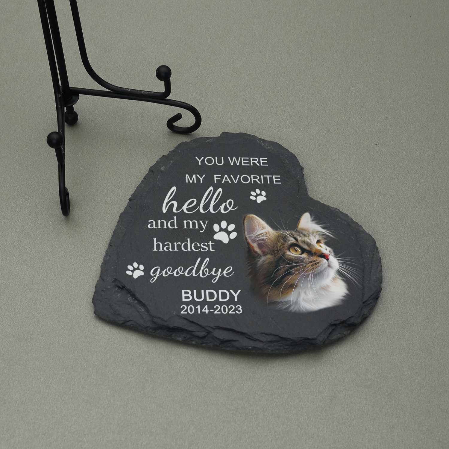 Personalized Pet Memorial Stone Custom Dog Grave Marker Plaque with Photo