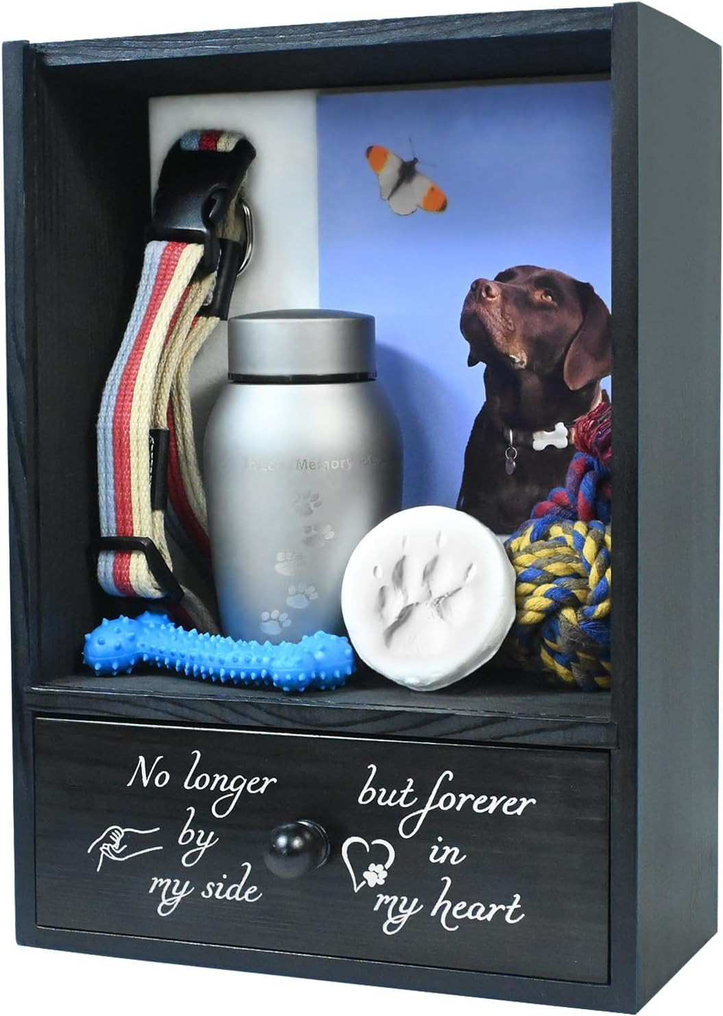 Pet Memorial Shadow Box Keepsake 9.3×13 Dog Memorial Gifts for Loss of Dog Death