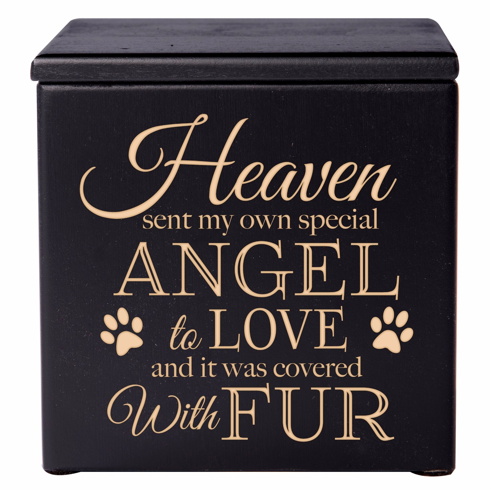 Wooden Memorial Cremation Urn Box For Pet Ashes 3.5″- Heaven Sent My Own Special