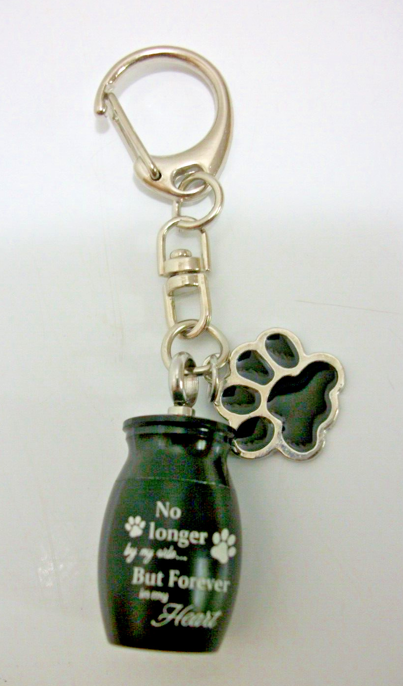 Mini Pet Cremation Urn Keychain/Necklace Pendant Memory Keepsake Dog Cat Tribute