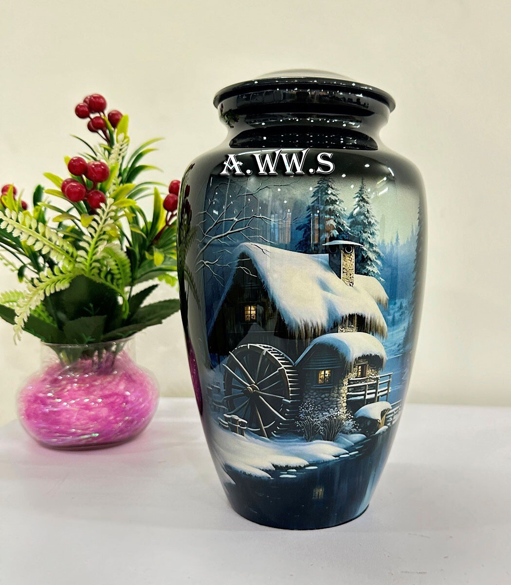 Memorials Cremation Urns for Human Beautiful Classic House Design Ashes Urn