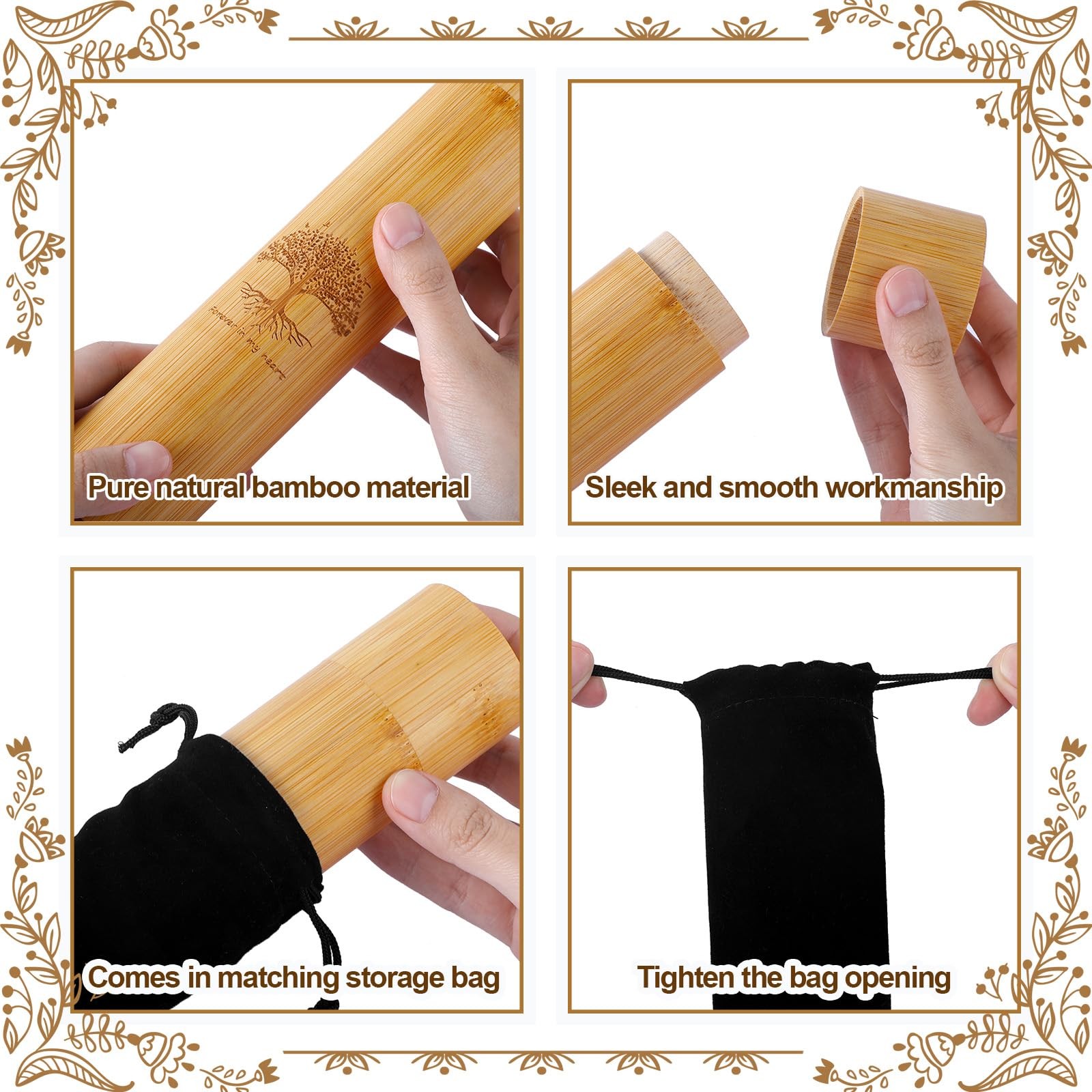 Thyle 2 Set Bamboo Scattering Urns for Ashes Tree, As Shown in the Picture