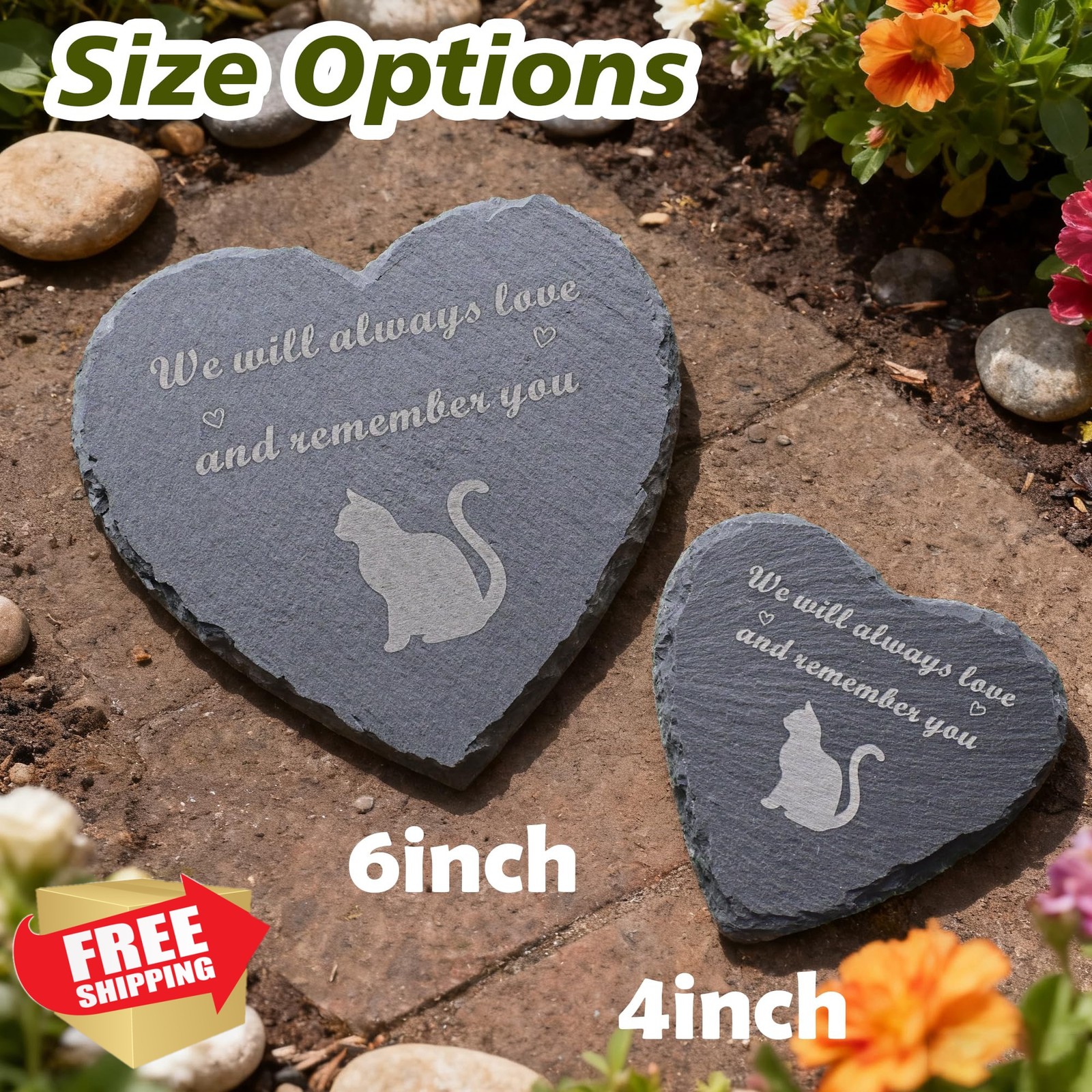 Szkisida Cat Memorial Stone Small-4 inch