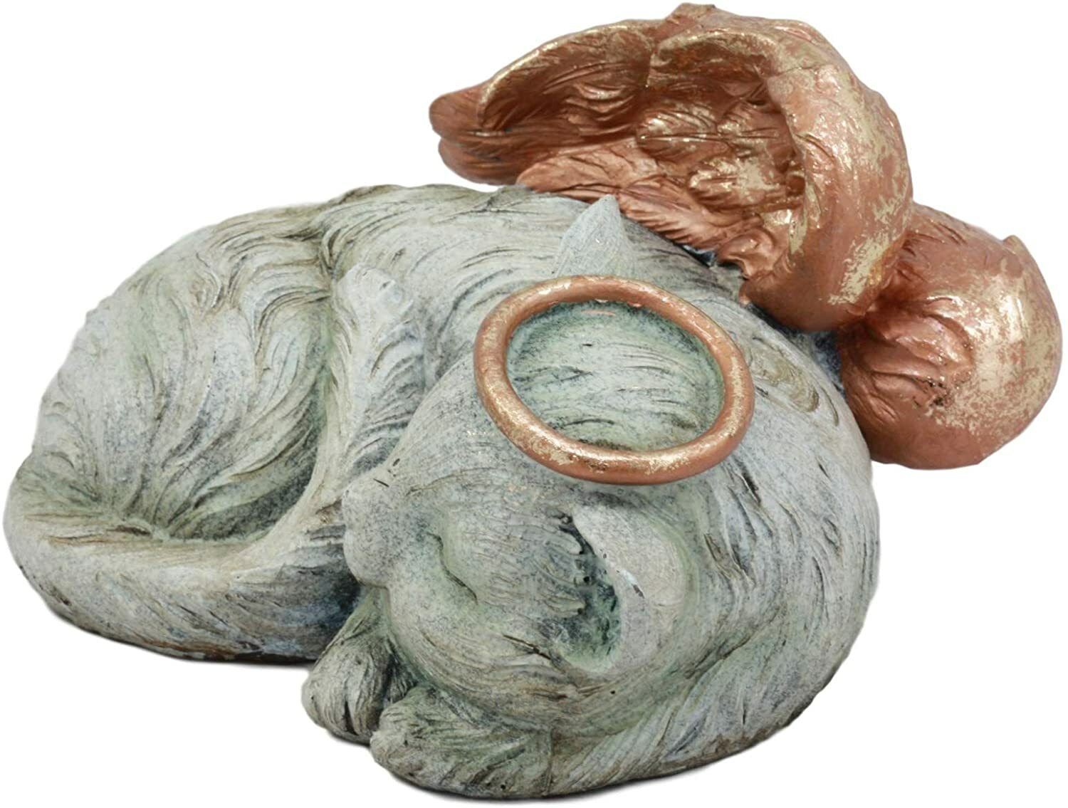 Heavenly Halo Angel Cat Urn For Ashes Statue 7.5″Wide Pet Memorial Figurine