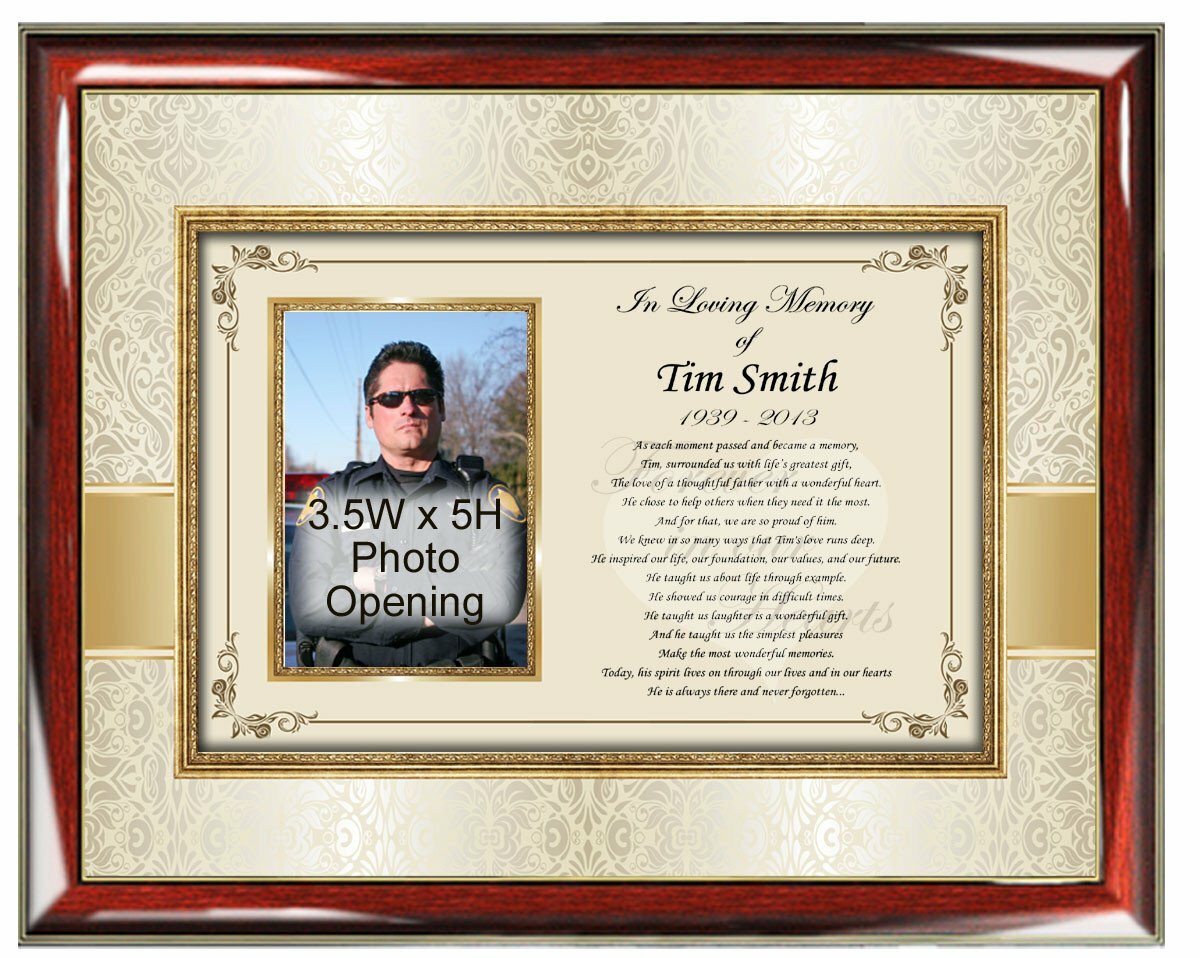 Sympathy Memorial Frame Poem