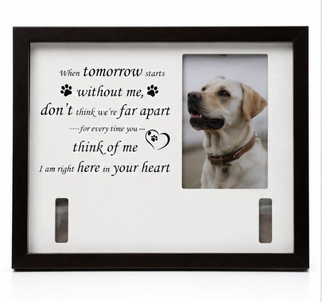 Pet Memorial Frame Dog Photo Frame Quote Paw Print Tribute Gift