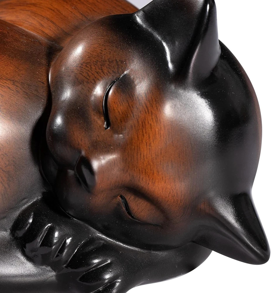 Sleeping Cat Resin Urn for Ashes – Pet Cremation Urn for Small Animals