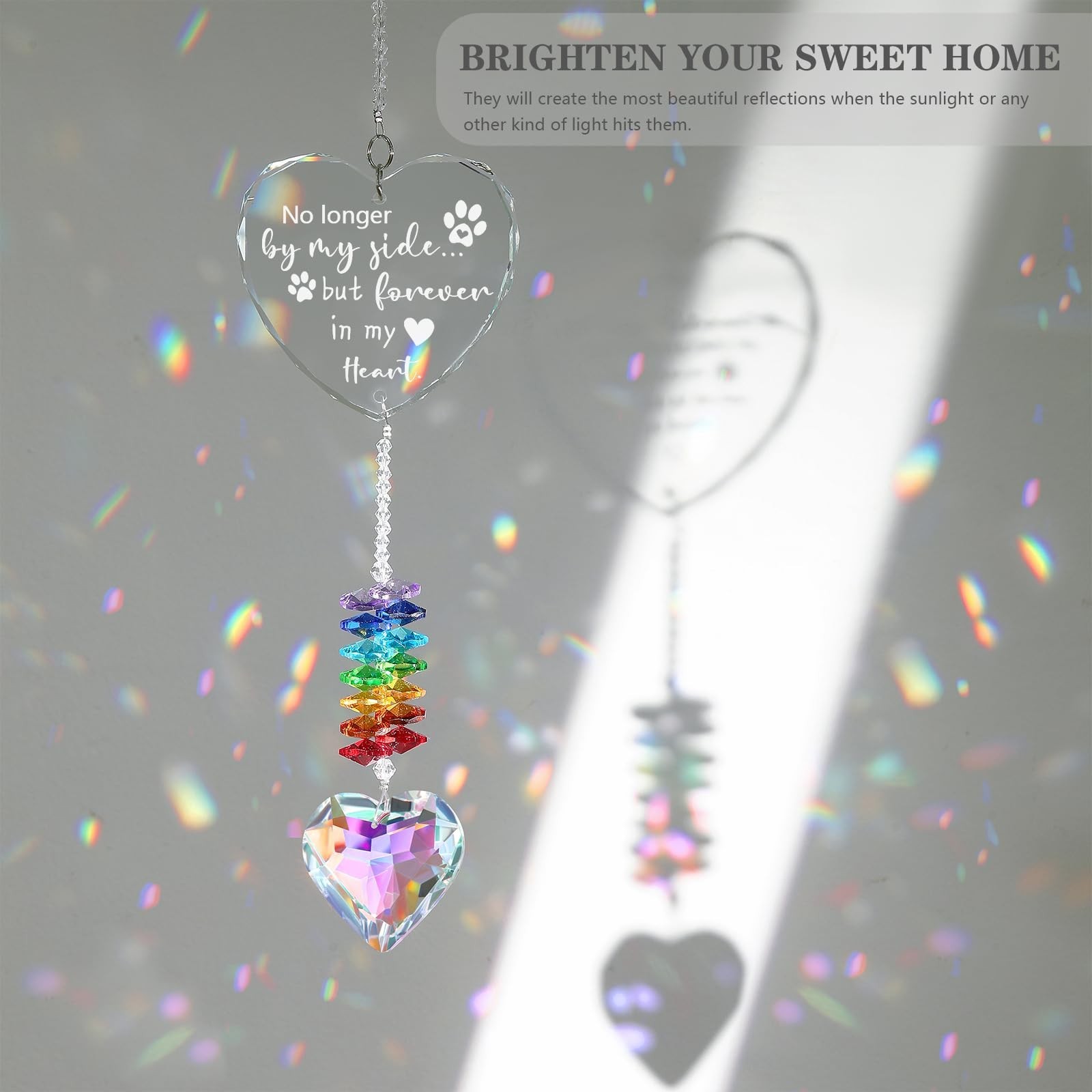 Dog Memorial Gifts for Loss of Dog, K9 Pet Memorial Crystal Suncatcher, Pet S…