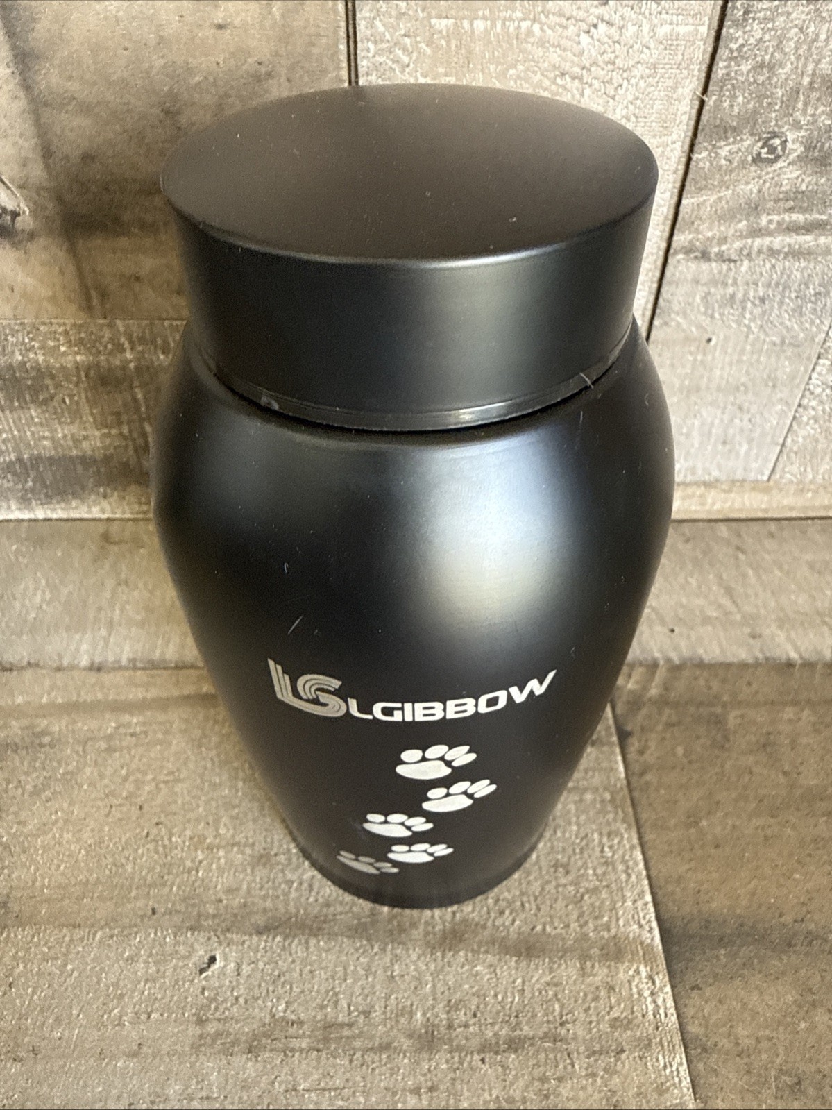 New Small Black Metal Pet Urn for Cat or Dog