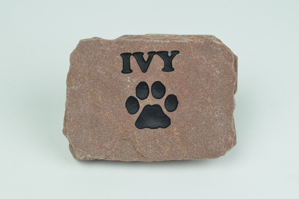 Graphicrocks Personalized Red Pet Memorial Stone Headstone Grave Marker Dog Or