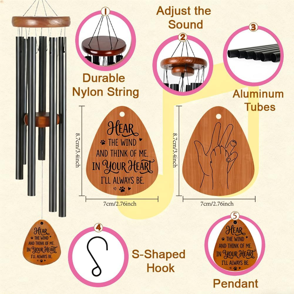 Pet Memorial Wind Chimes, Sympathy Gifts for Loss of Pets, Pet Bereavement Wind