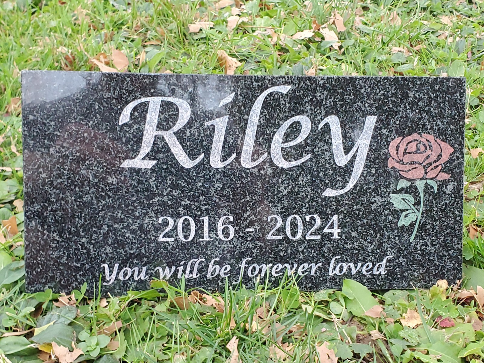 Memorial Headstone Grave Stone Plaque Marker Custom Loved Ones Pet Loss Gift t6