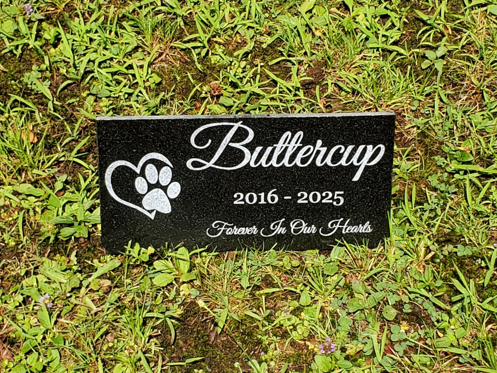 Pet Grave Marker Headstone Garden Granite Engraved Stone Plaque Dog Cat Gift t14